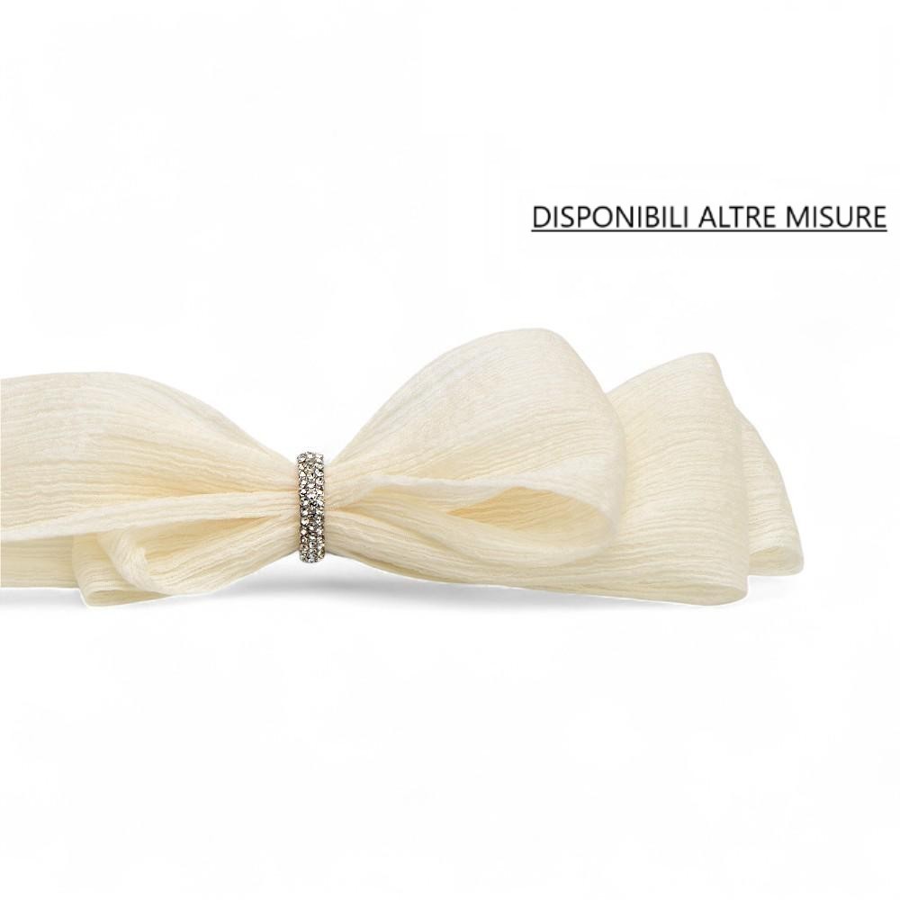 CHIFFON RIGATO ECRU' 15MMX15MT