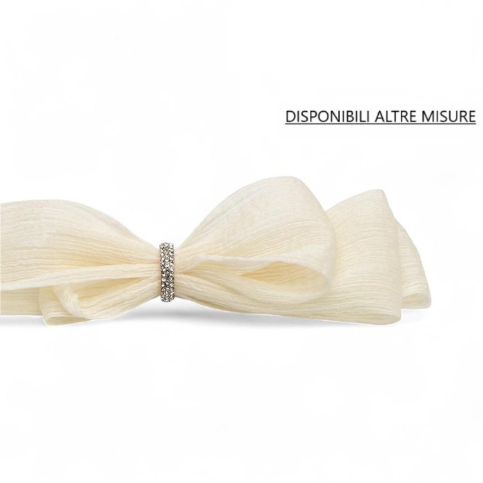 CHIFFON RIGATO ECRU' 15MMX15MT