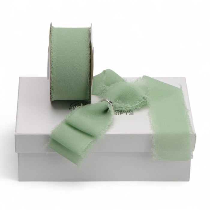 NASTRO SFRANGIATO 40MMX15MT VERDE SALVIA