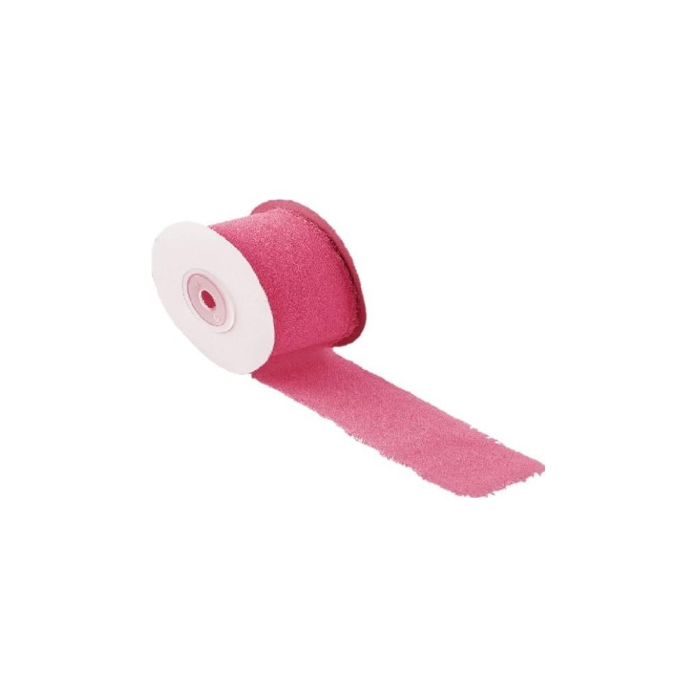NASTRO SFRANGIATO 30MMX15MT FUXIA