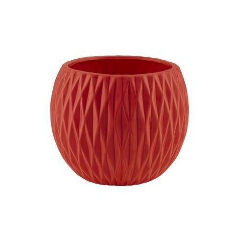 SFERA CERAMICA ROMBI ROSSO H.13.5