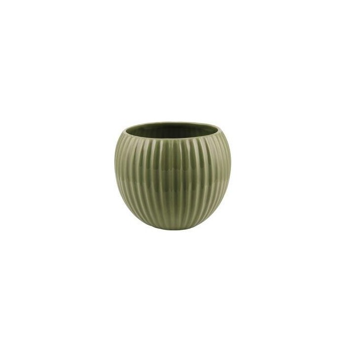 SFERA CERAMICA RIGATA VERDE H.13.5