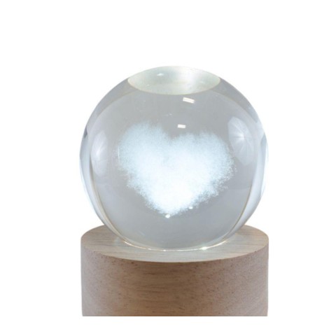 LAMPADA BASE QUADRATA CUORE GR. 8X8X10