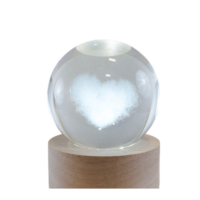 LAMPADA BASE QUADRATA CUORE GR. 8X8X10