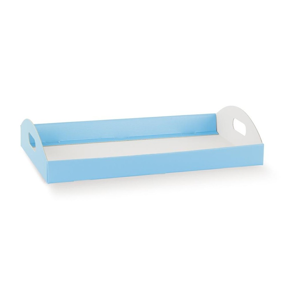 CESTO 435X290X45 FIBRA AZZURRA