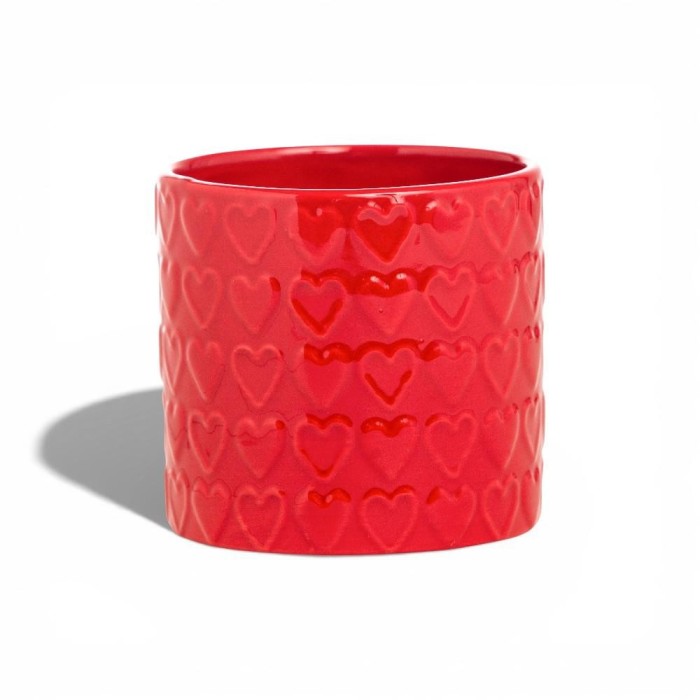 VASO CERAMICA CM.10.5 ROSSO