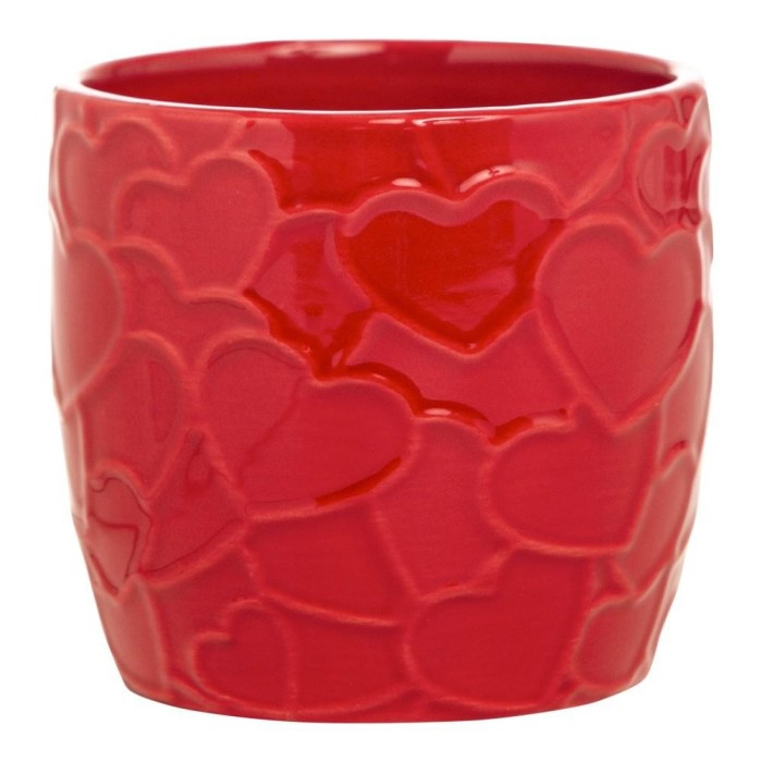 VASO CERAMICA CM.10.5 ROSSO