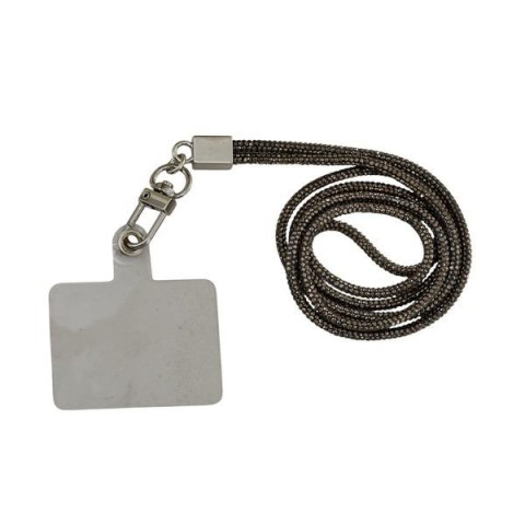 LACCIO STRASS NERO INTRECCIATO BIG 45CM.