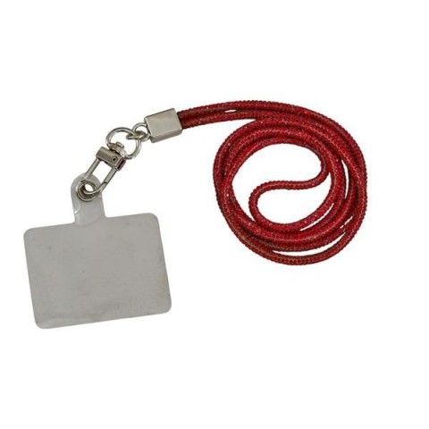 LACCIO STRASS ROSSO INTRECCIATO BIG 45CM.