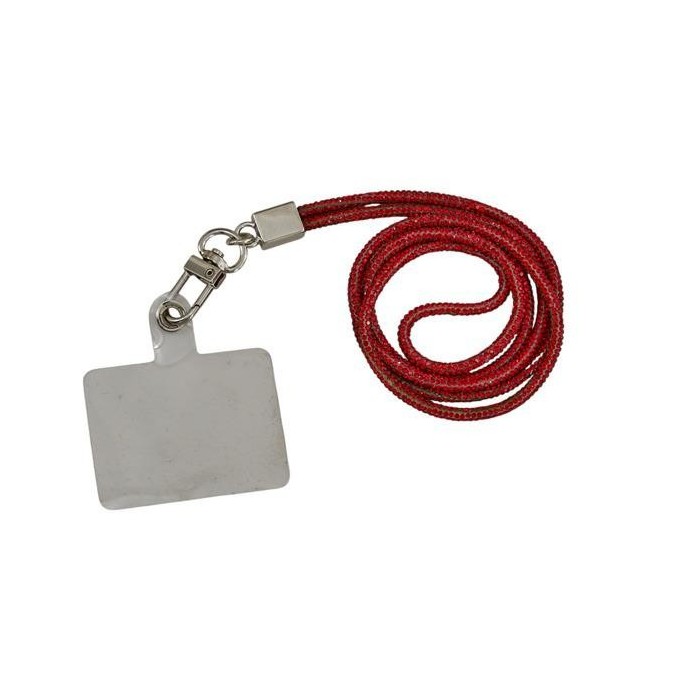 LACCIO STRASS ROSSO INTRECCIATO BIG 45CM.