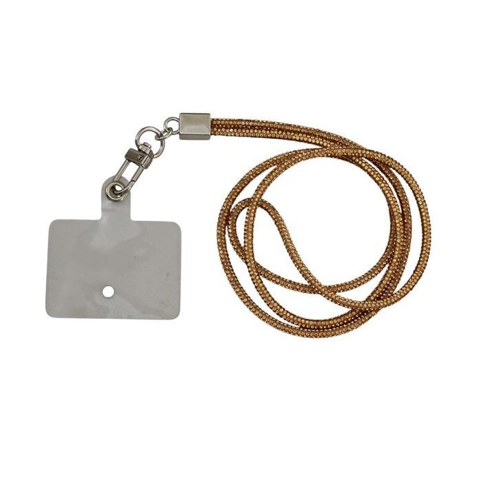 LACCIO STRASS ORO INTRECCIATO BIG 45CM.