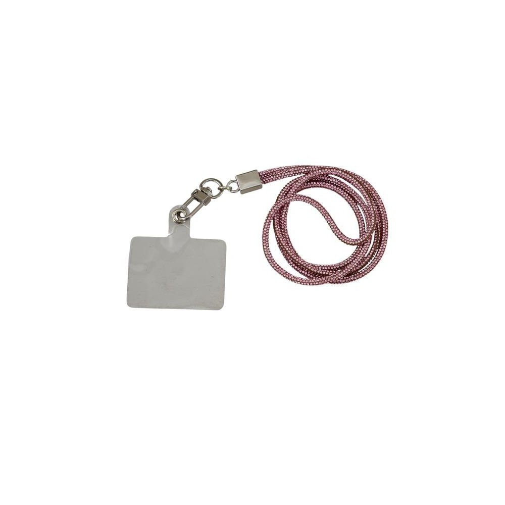 LACCIO STRASS ROSA INTRECCIATO BIG 45CM.