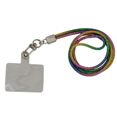 LACCIO STRASS MULTICOLOR INTRECCIATO BIG 45CM.