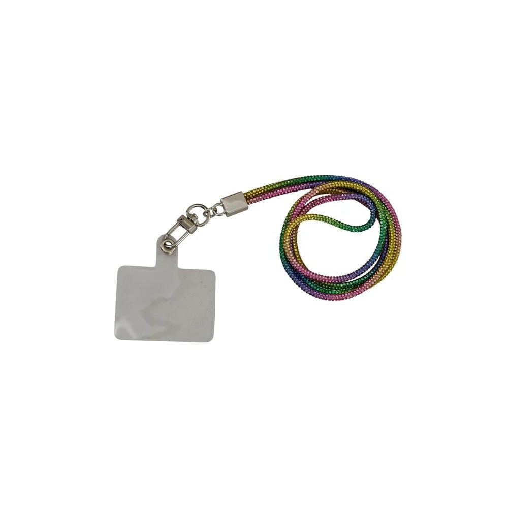 LACCIO STRASS MULTICOLOR INTRECCIATO BIG 45CM.