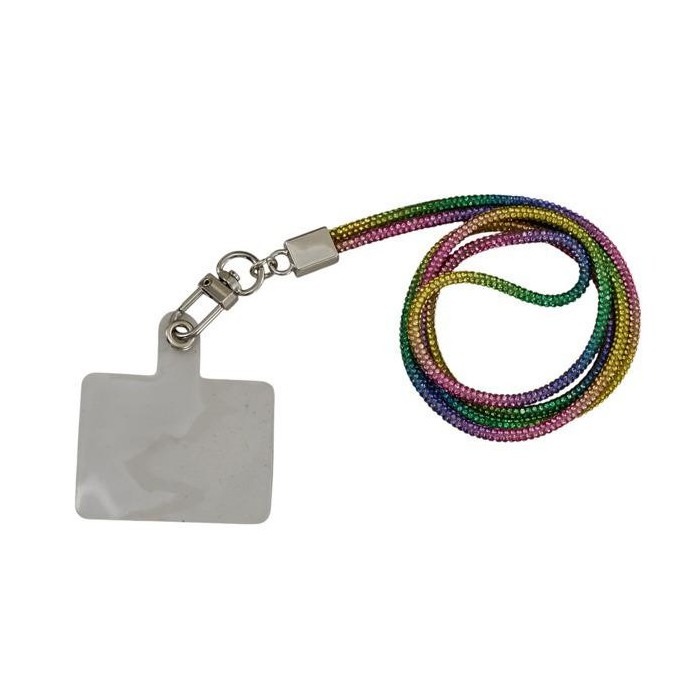 LACCIO STRASS MULTICOLOR INTRECCIATO BIG 45CM.