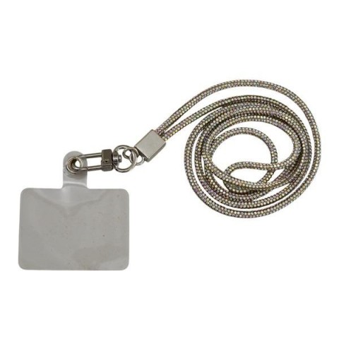 LACCIO STRASS ARGENTO INTRECCIATO BIG 45CM.