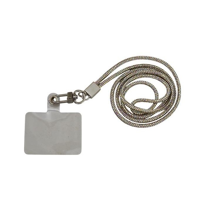 LACCIO STRASS ARGENTO INTRECCIATO BIG 45CM.