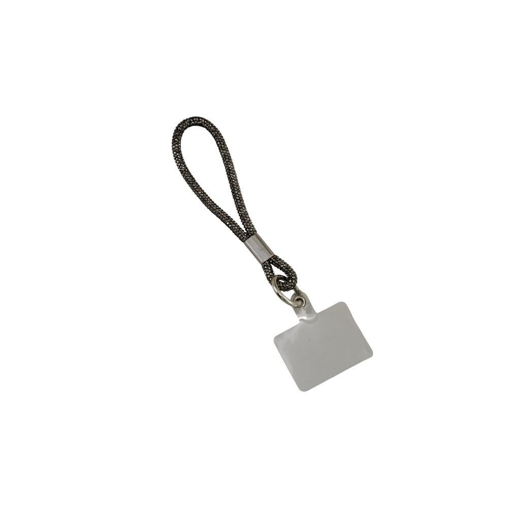 LACCIO STRASS NERO INTRECCIATO SMALL 17CM.