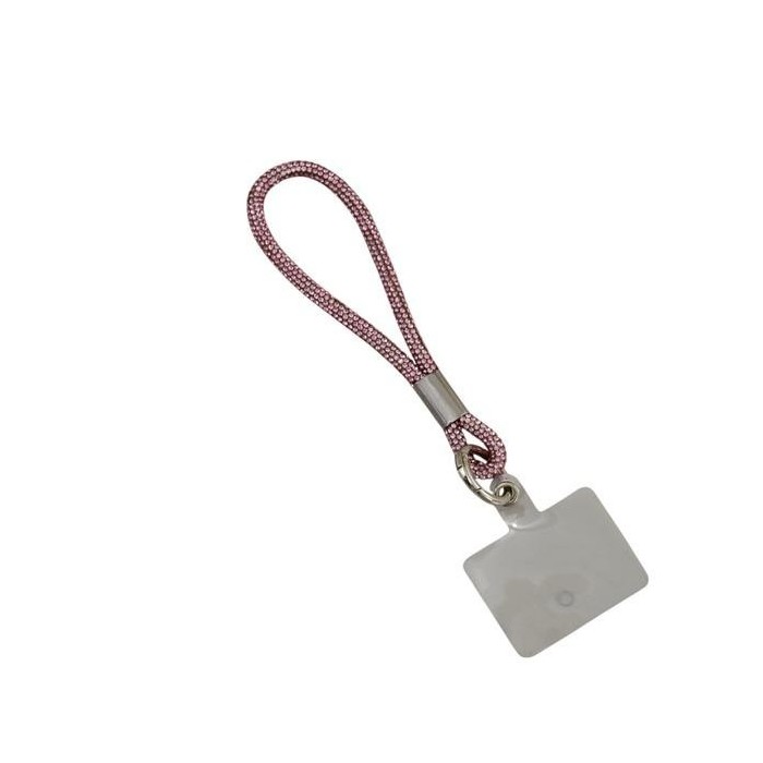 LACCIO STRASS ROSA INTRECCIATO SMALL 17CM.