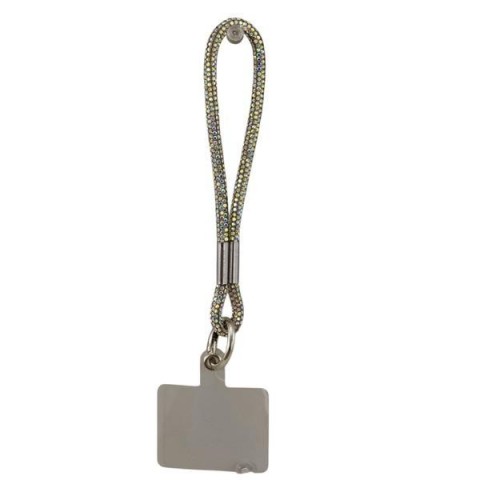 LACCIO STRASS ARGENTO INTRECCIATO SMALL 17CM.