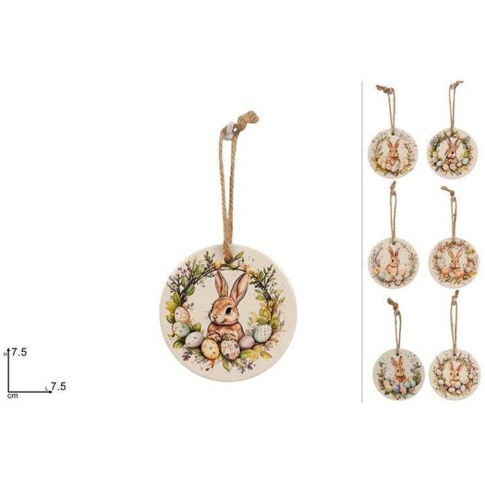 APPENDINO CERAMICA 7.5CM DECORO PASQUALE ASS