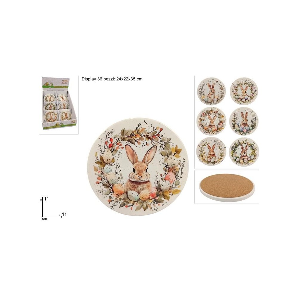 SOTTBIACCHIERE BASE SUGHERO 11CM DECORI PASQUALI