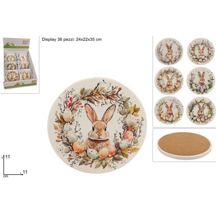 SOTTBIACCHIERE BASE SUGHERO 11CM DECORI PASQUALI