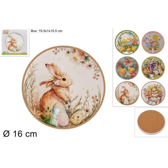 SOTTOPENTOLA BASE SUGHERO 16CM DECORI PASQUALI ASS