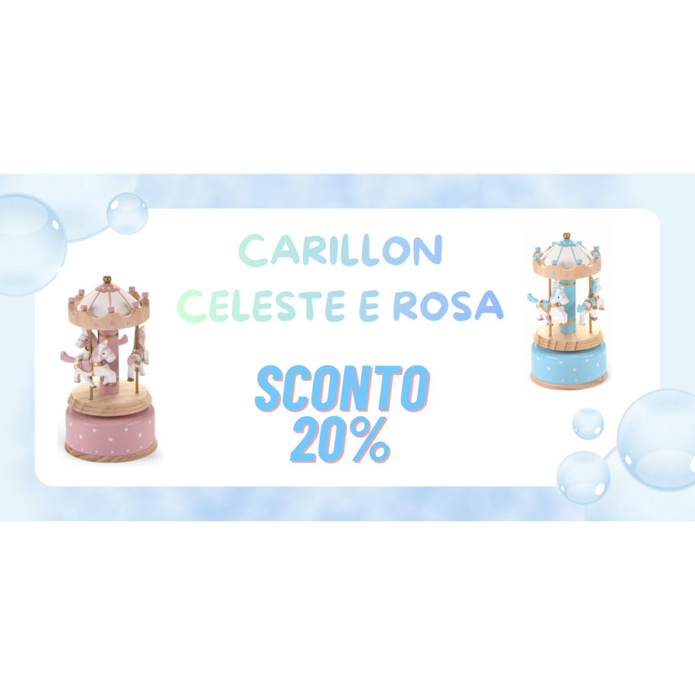 CARILLON IN LEGNO ROSA BABY GIRL 16.5X8.5