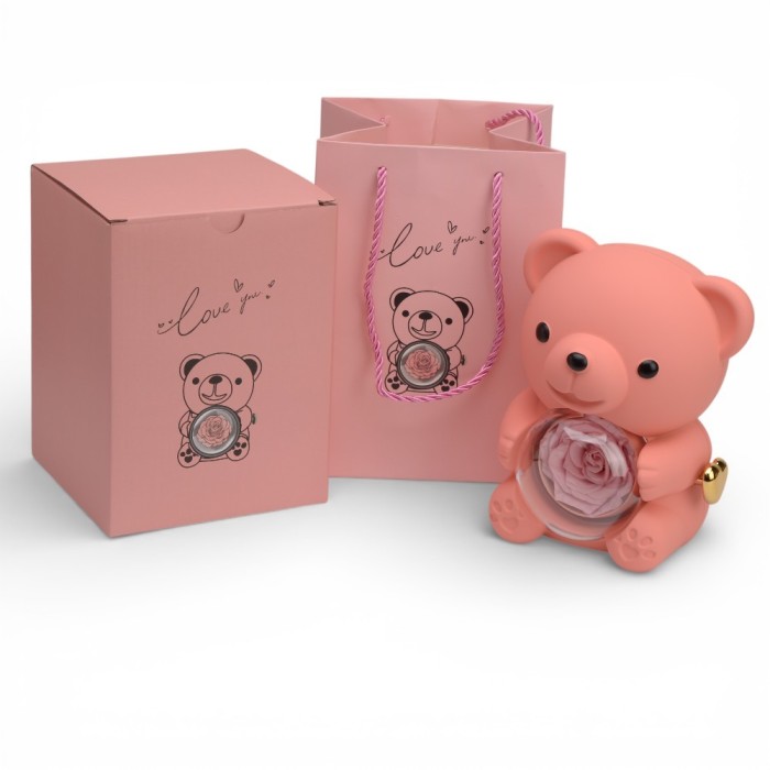 SCATOLA ORSETTO 12X13X16 ROSA CROSA STAB.