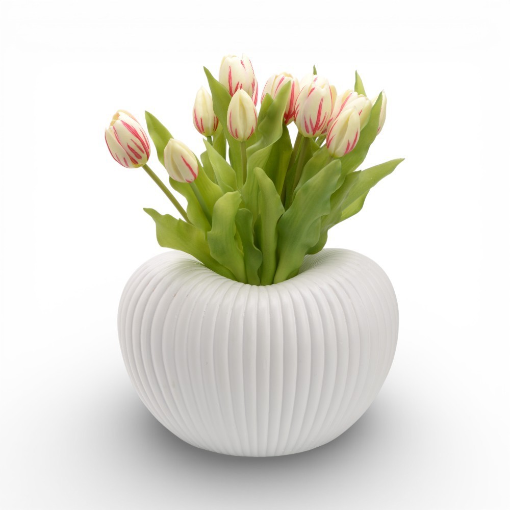 BUSH TULIPANI X7 30CM CREAM ROSA