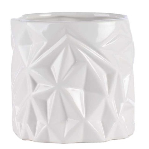 VASO CERAMICA BIANCO EST D.13.2 H.12.5
