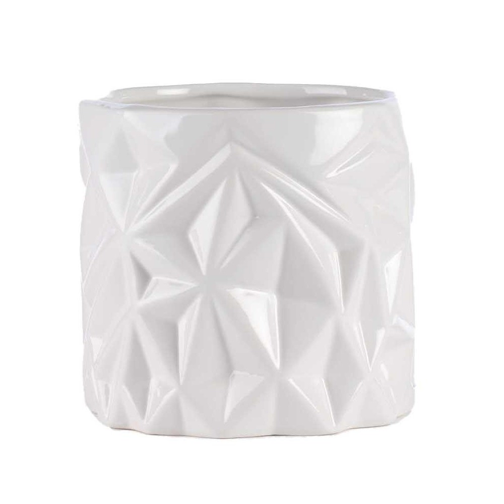 VASO CERAMICA BIANCO EST D.13.2 H.12.5