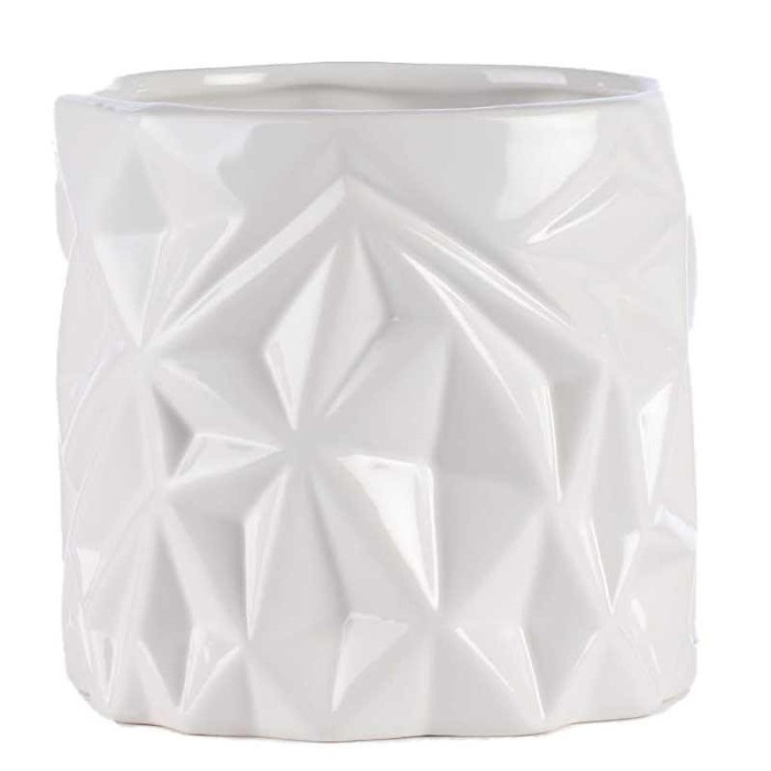 VASO CERAMICA BIANCO EST D.13.2 H.12.5