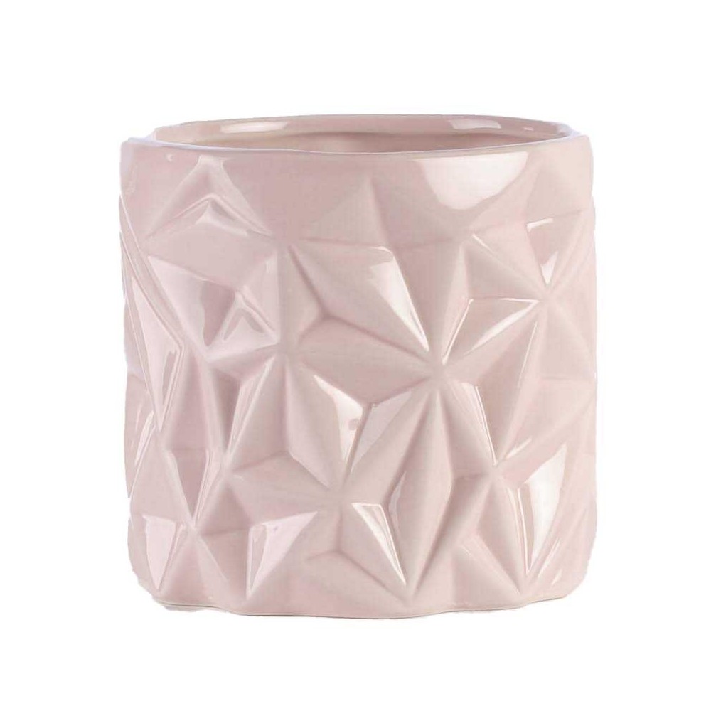 VASO ROSA CERAMICA EST D.13.2 H.12.5