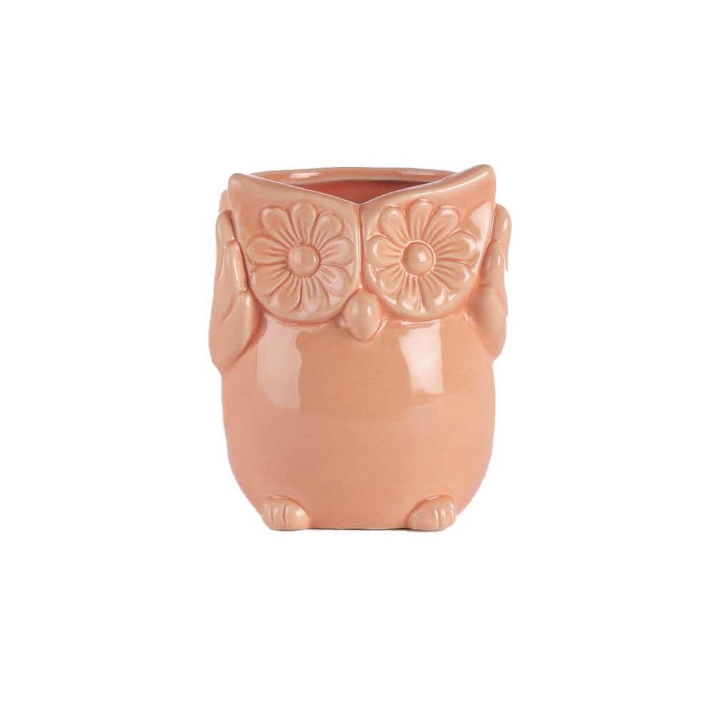 VASETTO GUFO PESCA CERAMICA EST D.8.5 H.9.5