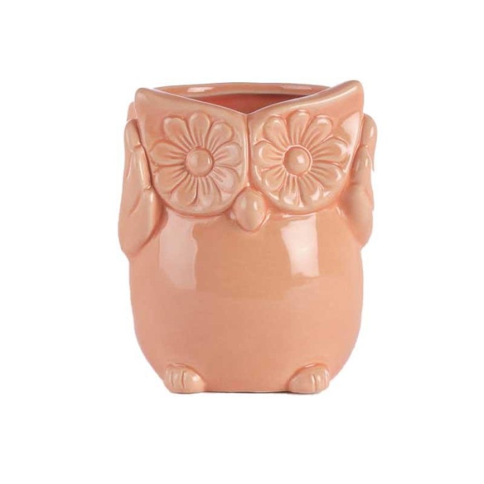 VASETTO GUFO PESCA CERAMICA EST D.8.5 H.9.5