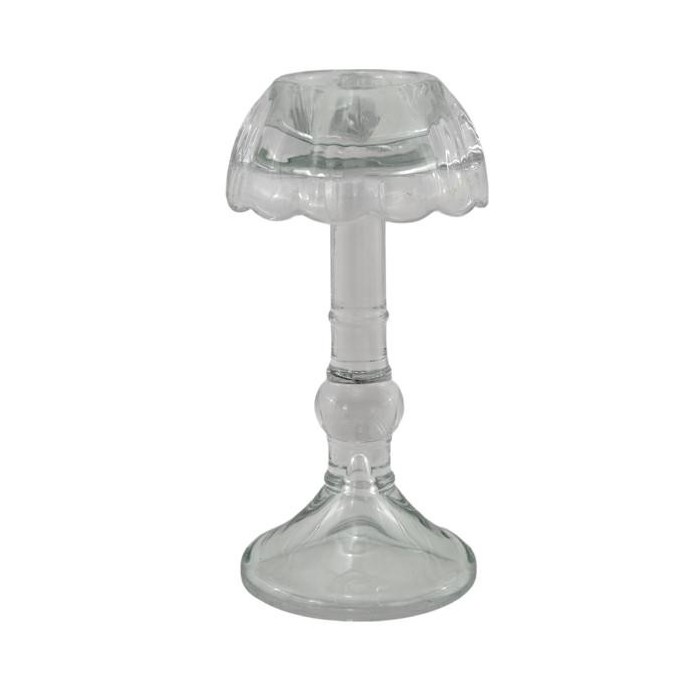 LUME PORTACANDELA TRASPARENTE 8.5X8.5X17.3