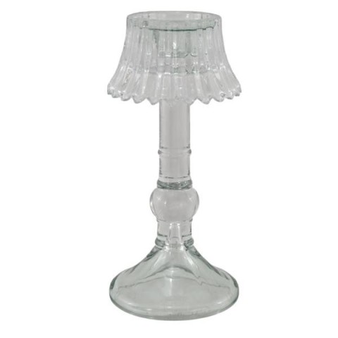 LUME PORTACANDELA TRASPARENTE 7.8X7.8X17.3