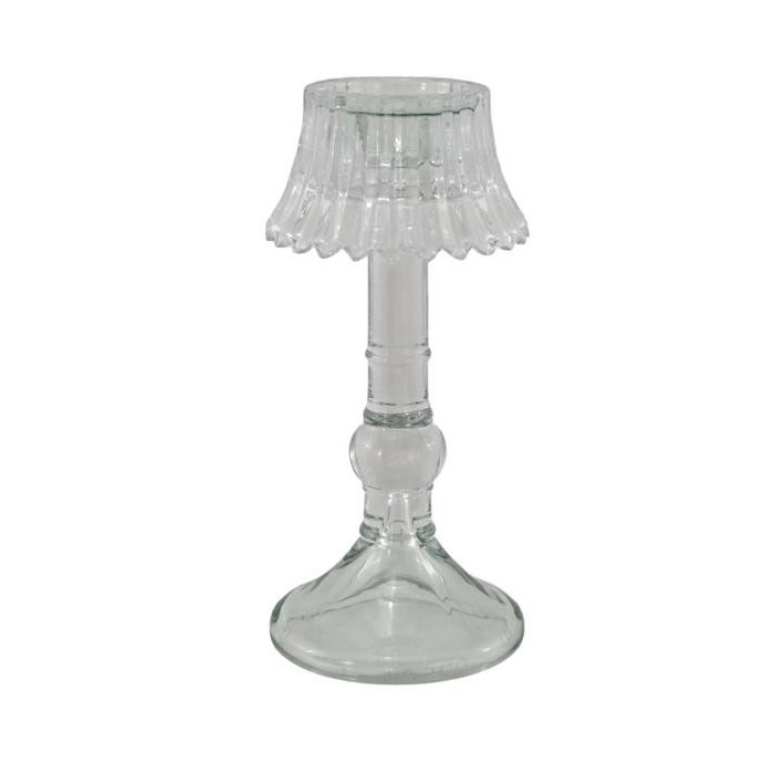 LUME PORTACANDELA TRASPARENTE 7.8X7.8X17.3