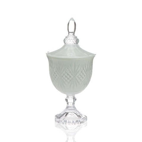 PORTA BOMBOM VETRO BOLZASI VERDE ACQUA