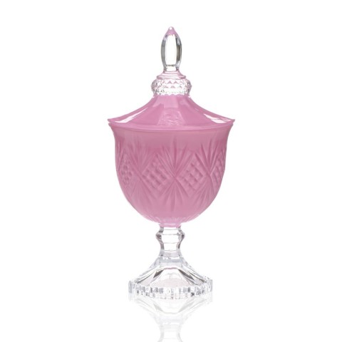 PORTA BOMBOM VETRO BOLZASI ROSA BARBIE