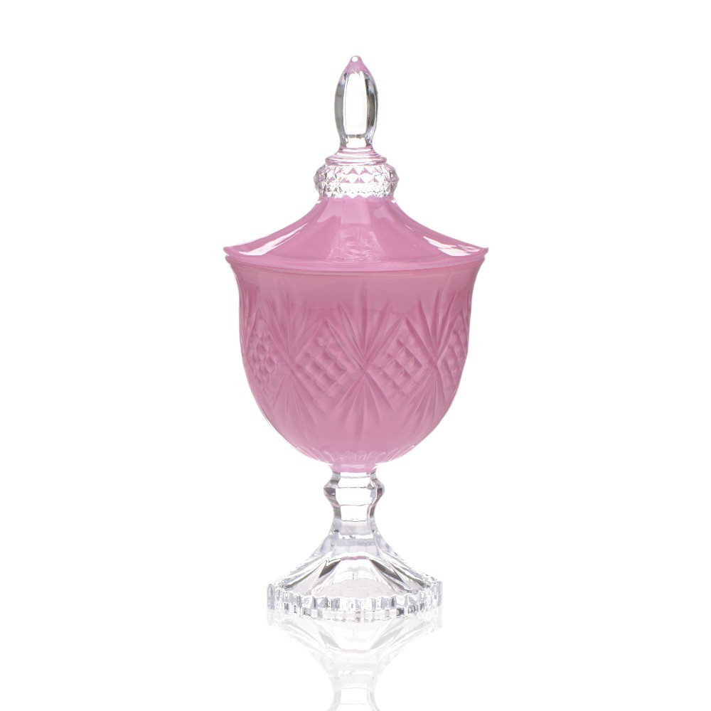 PORTA BOMBOM VETRO BOLZASI ROSA BARBIE