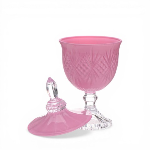 PORTA BOMBOM VETRO BOLZASI ROSA BARBIE 2