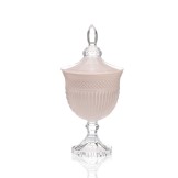 PORTA BOMBOM VETRO GENOVEFFA ROSA NEW LIGHT