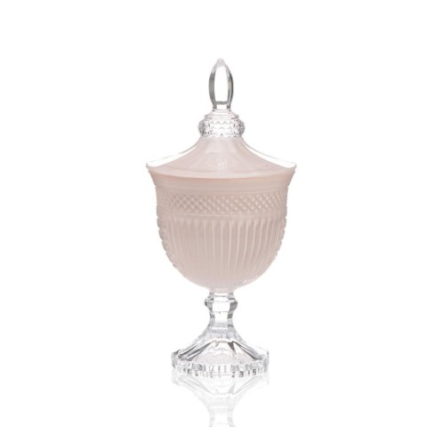 PORTA BOMBOM VETRO GENOVEFFA ROSA NEW LIGHT