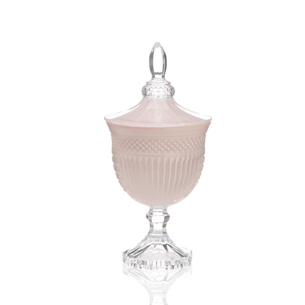 PORTA BOMBOM VETRO GENOVEFFA ROSA NEW LIGHT