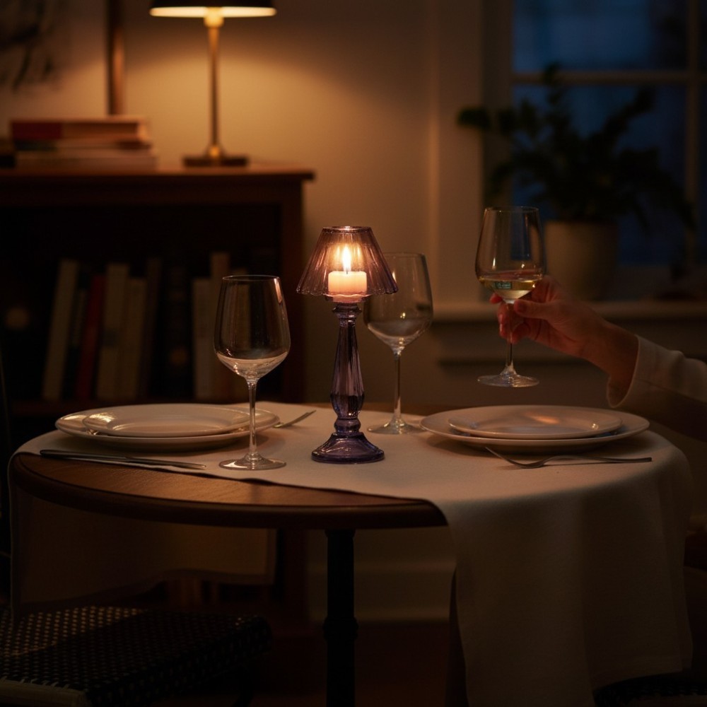 PORTACANDELA NERO SHAOLA H31 D