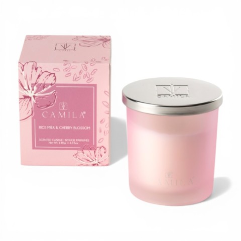 CANDELA PROFUMATA LATTE DI RISO E CILIEGIA H8XD7.5