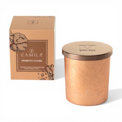 CANDELA PROFUMATA BISCOTTO AMARETTO H8XD7.5